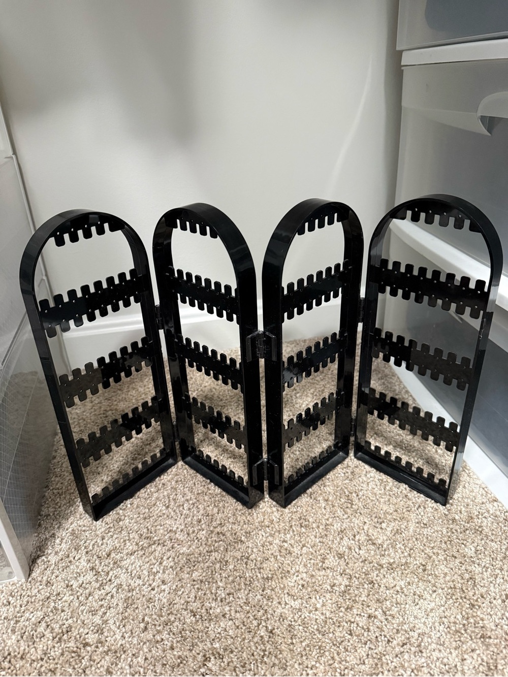 Black Foldable Acrylic Jewelry Earring Holder Stand